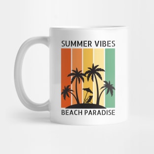 Summer Vibes - Beach Paradise - Palm Trees Mug